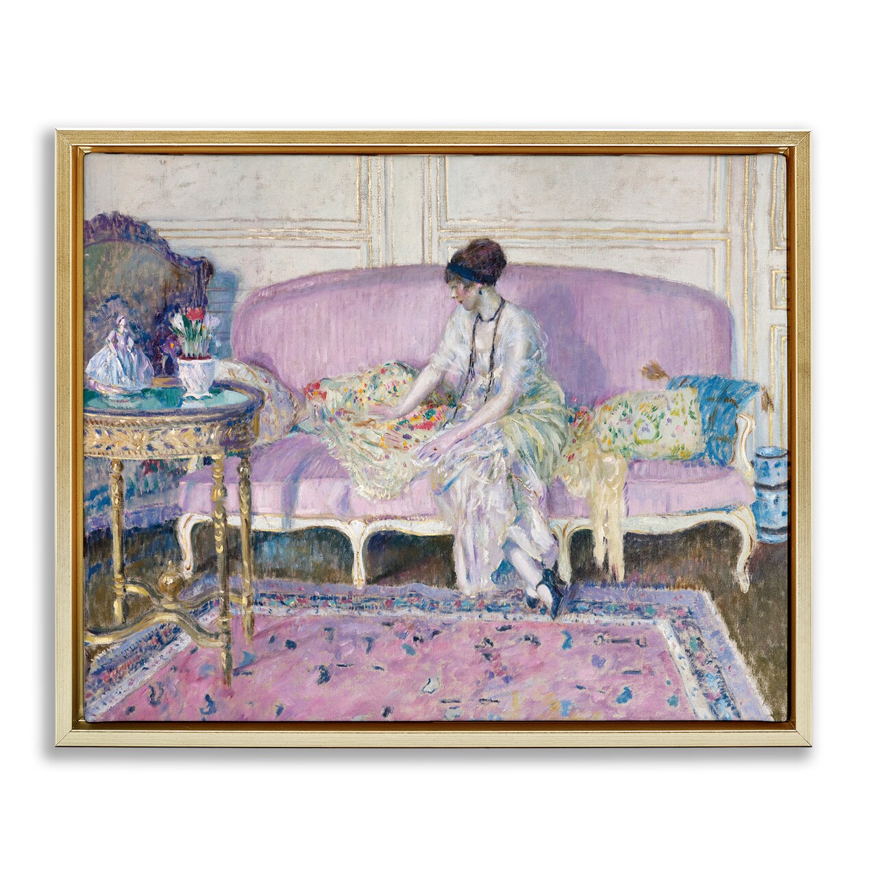 Stupell Industries Woman Seated on Sofa Floating Frame, design by Wild Apple Portfolio